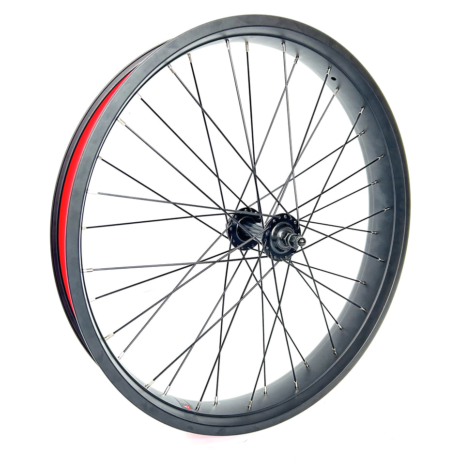 26x4.0 Front Fat Bike Wheel Bolt On Snow Bicycle 26 Inch Double Wall Bearing Hub 36x13G Spokes 135mm Dropout Disc Brake Electric Fatbike Front Rim Set