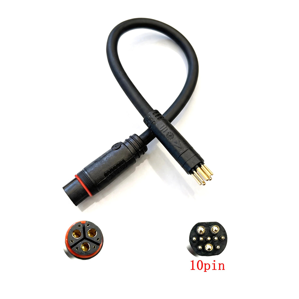 Z1013B Male L915 Female Cable Adapter Linkwe Ebike Motor Cable Connector 10pin Male 3+7 Wire With L915 Screw Locking Plug