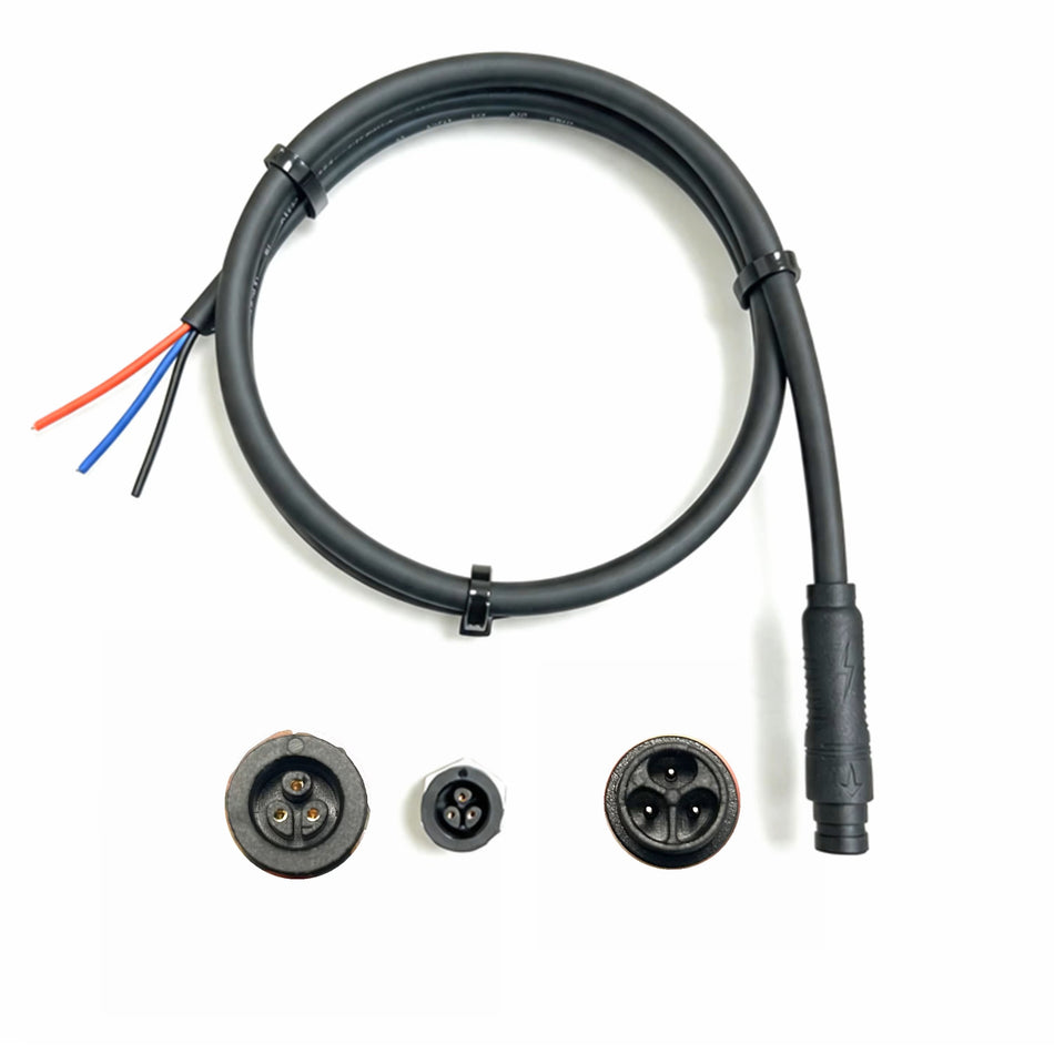 Z311 Higo Charger Cable Connector 3pin UL Certificate Electric Bike Battery Charging Put L=1200mm Panel Mount Battery Cable Bike