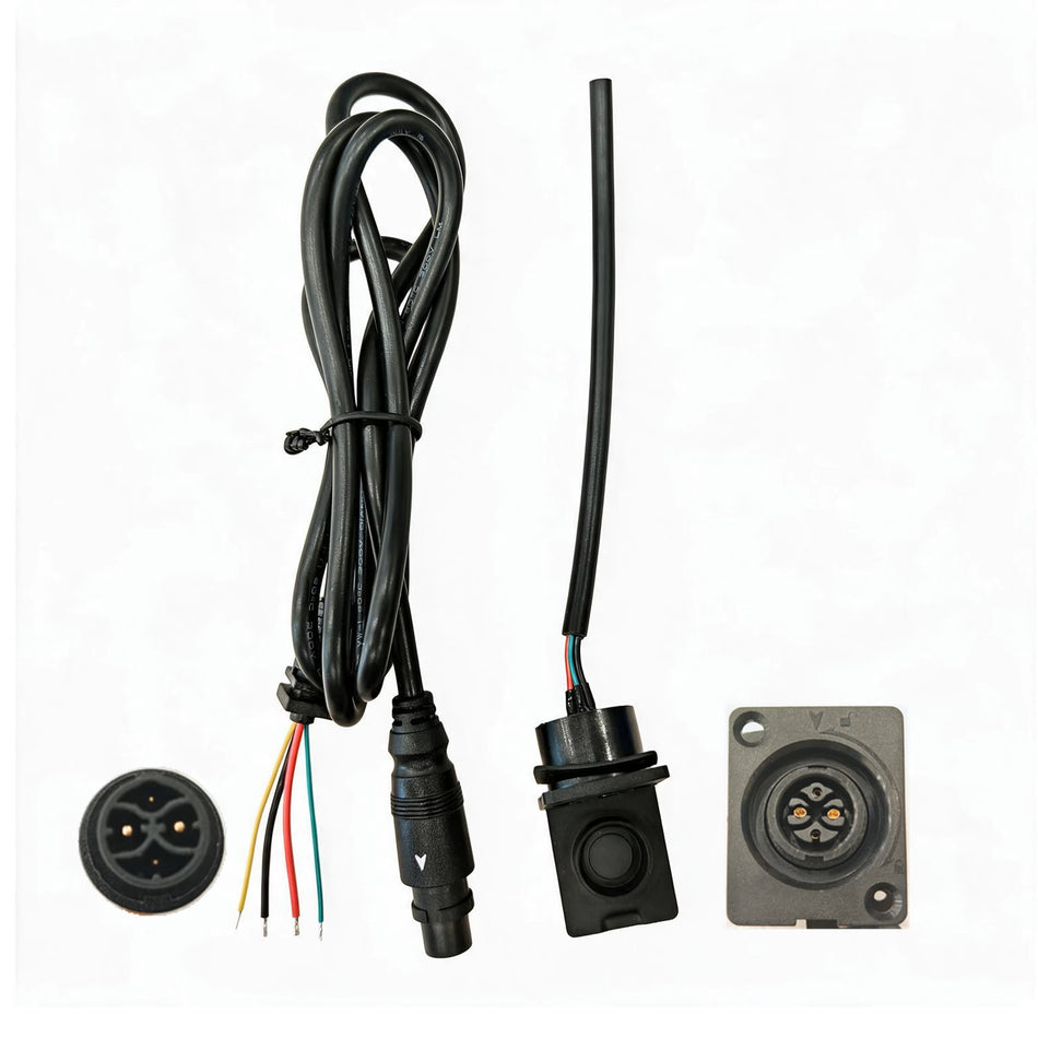 E-Bike Charging Cable For Mahle X35 Battery Connector 2+2 Panel Mount Electric Bike Charger Plug Input and Output Wiring Harness