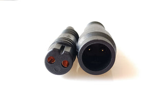 2 wire waterproof connector/2 prong waterproof connector is used for battery charger connector and as ebike battery connector